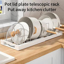 Expandable Stainless Steel Kitchen Cabinet Organizer for Cookware