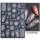 Winter Snowflake Nail Art Stickers for Holiday Glam Designs