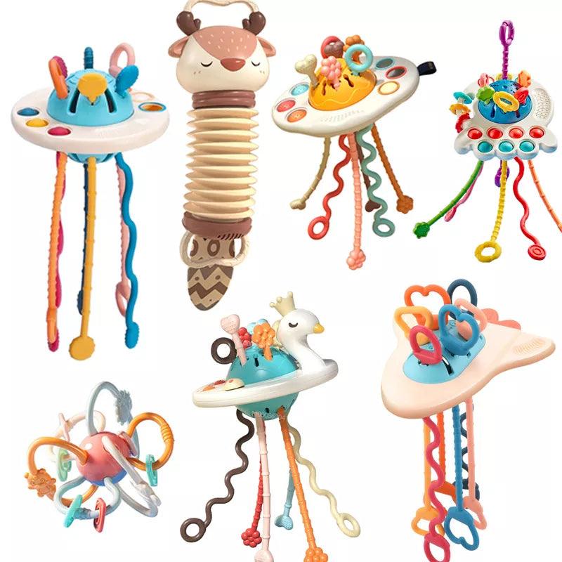 Montessori Sensory Pull String Toy: Engaging Motor Skills Development for Babies  ourlum.com   