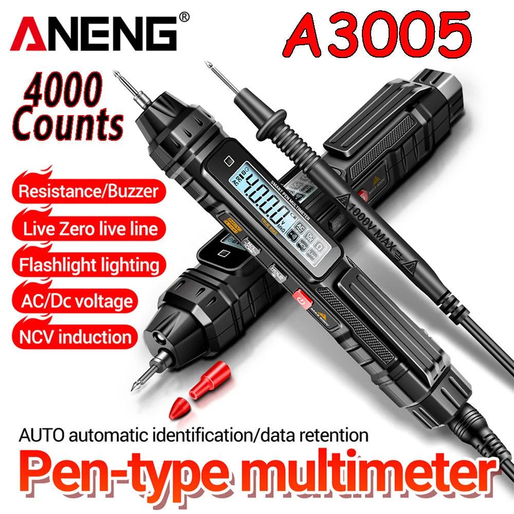 ANENG A3005 4000 Counts Multimeter Pen AC/DC Voltage OHM Diode Tester Detector Meter Ohm Resistance Electrician Multi-Meter Tool