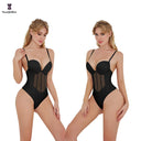 Plus Size Strap Bodysuit Corset - Seamless Shapewear with 5 Plastic Bones