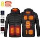 21 Areas Heated Jacket Mens Waterproof Heating Coat Tactical