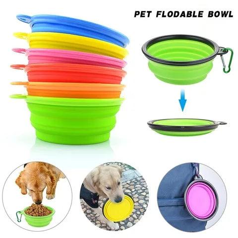 Large Collapsible Dog Bowl: Portable Silicone Pet Feeder for Outdoor Adventures  ourlum.com   