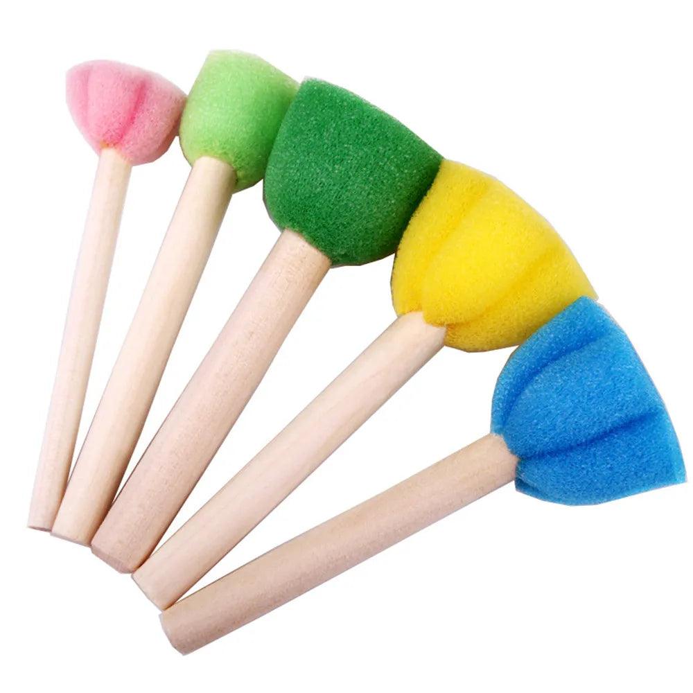 Kids Sponge Stamp Brush Flower Drawing Toys for Creative Art and Craft  ourlum.com   