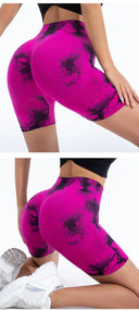 High-Waisted Seamless Tie-Dye Butt Lift Leggings for Women