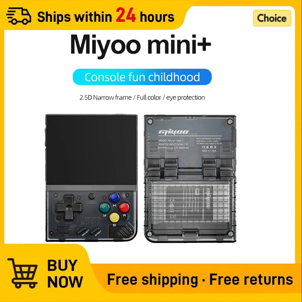 MIYOO Mini Plus Portable Retro Handheld Game Console V2 Mini+ 3.5 Inch IPS Screen Classic Video Game Console Linux System Gift