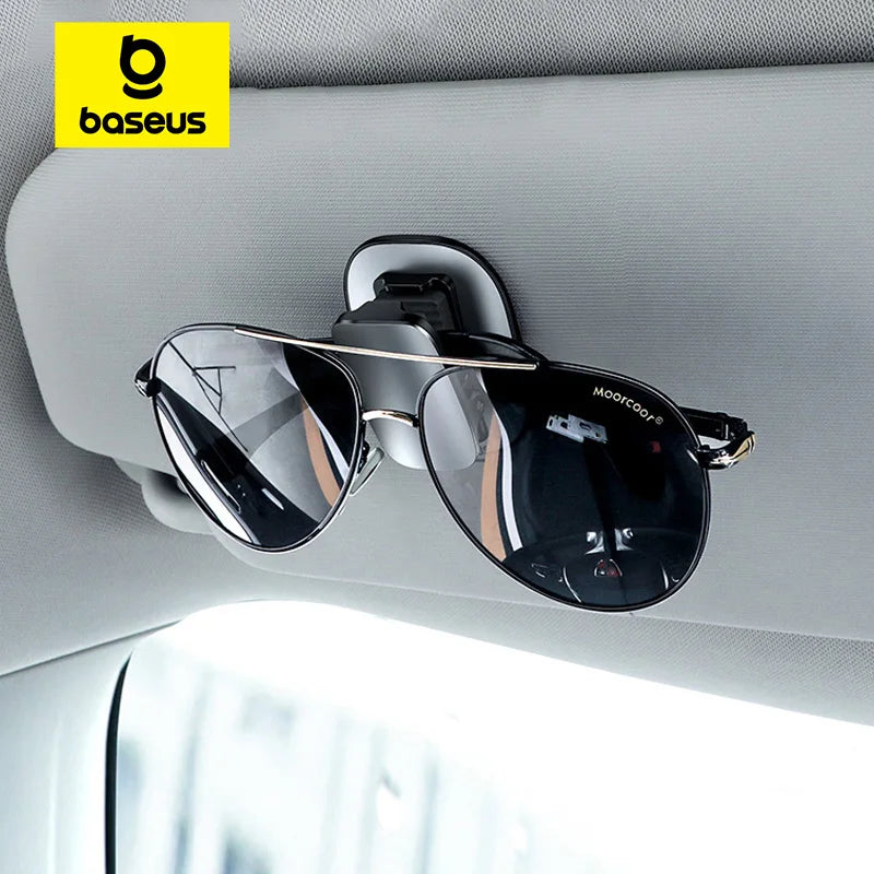 Baseus Car Eyeglass Holder: Stylish Auto Glasses Storage Clip  ourlum.com   