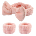 Cute Plush Wristband Hair Tie Makeup Mask Sleeve Cover Women