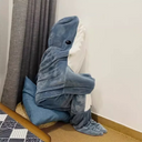 Cartoon Shark Blanket Sleeping Bag Women Comfy Homewear