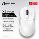 X3 PixArt Bluetooth Gaming Mouse: Precision for Pro Gamers  ourlum.com X3 White  