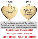 Engraved Pet Necklace: Custom Cat & Dog ID Tag Pendant  ourlum.com Gold-Heart 25mm 