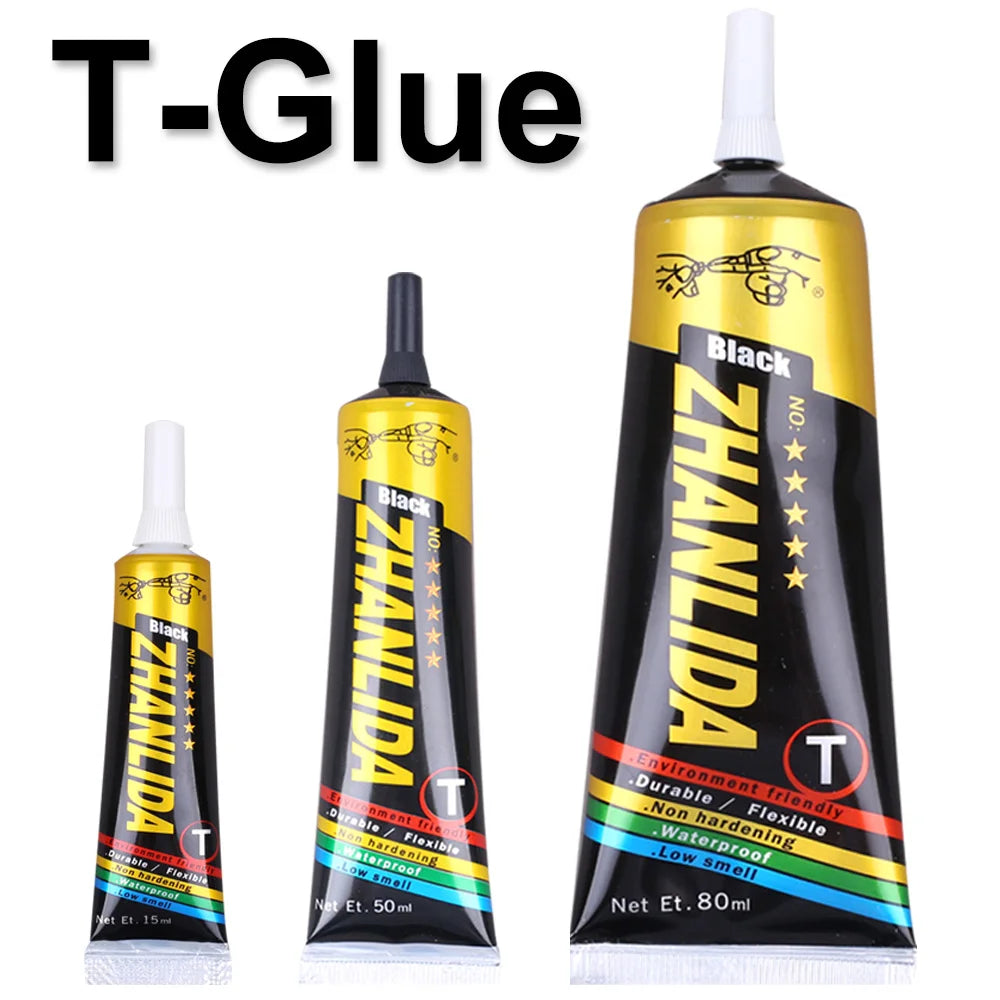 15/50/80ML Zhanlida Black Glue for Phone Cell Mobile Computer Electronics Speaker Repair Adhesive Waterproof Universal Sealant