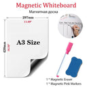 Magnetic Whiteboard PET Film Office School Supplies Fridge Memo Board  ourlum.com A3-1Pink1Eraser  