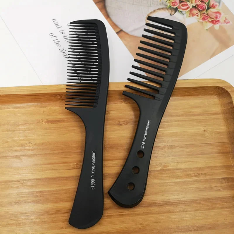 Comb Plastic Barber Comb Black Thickened Hair Cutting Comb Men's and Women's Styling Tools  ourlum.com   