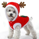 Elk Christmas Pet Costume: Festive Winter Flannel Coat for Cats Dogs Chihuahua Pug  ourlum.com   