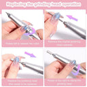 45000RPM Electric Nail Drill Machine Professional Nail Drills for Gel Nails Polish Rechargeable Portable Nail File Manicure Tool