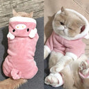 Cozy Fleece Pet Jumpsuit for Small Pets - Stylish and Functional outfit for Dogs, Cats, and Rabbits  ourlum.com   