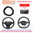 Artificial Leather Three-Dimensional Embossed Car Steering Wheel Cover 14.5-15 Inches