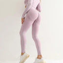 Ultimate Comfort High Waist Leggings for Women - Gym Ready Fitness Leggings  ourlum.com Light Purple L 