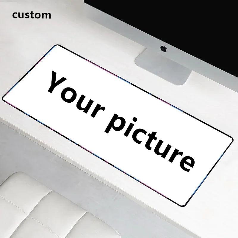 Anime Gaming Mousepad: Personalized XL Desk Mat with Speed Print  ourlum.com 2mm black edge 60x30 cm 