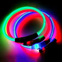 LED Pet Dog Collar Glowing Safety Light USB Flashing Luminous Necklace  ourlum.com   