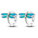 925 Sterling Silver Heart Earrings with Zircon Stones - Elegant Women's Jewelry  ourlum.com KTE145  