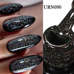 Black Red Glitter UV Gel Nail Polish: Dazzle with Professional Quality