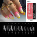 Almond French Coffin Acrylic False Nails Set Enhance Aesthetics