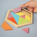 Wooden 3D Hexagonal Brain IQ Educational Puzzle Game for Kids  ourlum.com Macaroon  