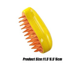 Steamy Electric Pet Grooming Brush for Tangle-Free Hair Removal  ourlum.com Yellow  