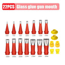 Stainless Steel Caulk Nozzle Applicator With Base Caulking Finisher Sealant Finishing   Bathroom Sink Nozzle Adhesive Pistol  ourlum.com 22PCS  