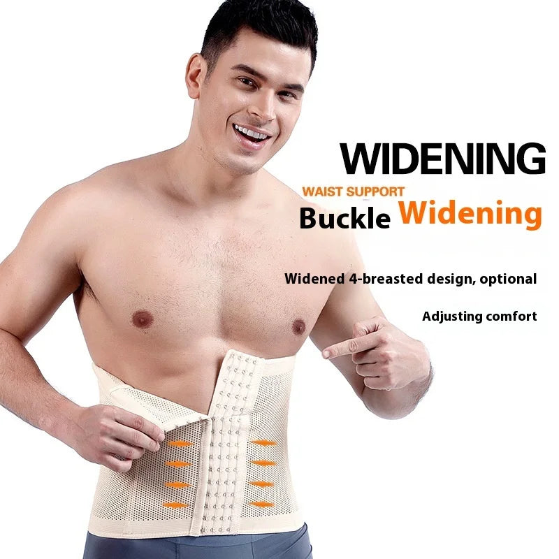 Men's Breathable Adjustable Waist Trainer - Optimal Abdominal Control for Fitness