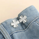 Bowknot Button Adjuster - Innovative Waist Tightener for Pants and Skirts  ourlum.com A-SA230223-Silver  