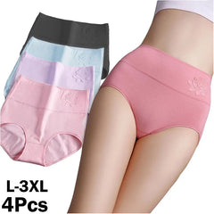 Comfort Plus Cotton Blend High-Waisted Panties: Breathable Slimming Underwear