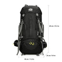 50L Hiking Backpack Waterproof Camping Pack with Shoe Compartment