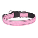 Reflective Neoprene Padded Dog Collar: Stylish Safety for Medium to Large Pets  ourlum.com Light Pink S 