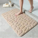 Cobblestone Design 3D Anti-Slip Bath Mat Absorbent Carpet