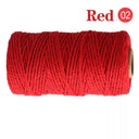 Cotton Macrame Cord Rope Twine String Crafts DIY Bohemia Wedding Decor  ourlum.com SLQ 02 Red  