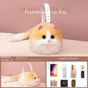 JIAERDI Lolita Plush Cute Cat Bag Women Harajuku Fur Bag