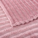 1pc Solid Color Flannel Blanket Soft Warm Throw for Travel