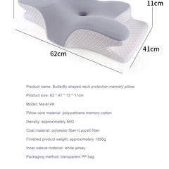 2 in 1 Memory Foam Cervical Pillow, Ergonomic Contour Orthopedic Pillow for Neck Pain, Contoured Support Pillows,Neck Pillow