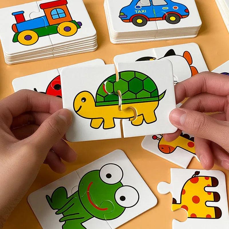 Montessori Animal Puzzle Cards: Cognitive Development & Matching Game  ourlum.com   