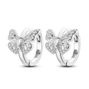 925 Sterling Silver Heart Earrings with Zircon Stones - Elegant Women's Jewelry  ourlum.com KTE135  