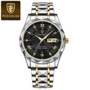 POEDAGAR Men's Luxury Stainless Steel Quartz Watch Design