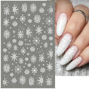 Winter Snowflake Nail Art Stickers for Holiday Glam Designs