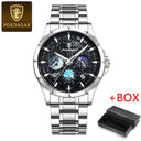 POEDAGAR Starry Sky Chronograph Watch Waterproof Luminous