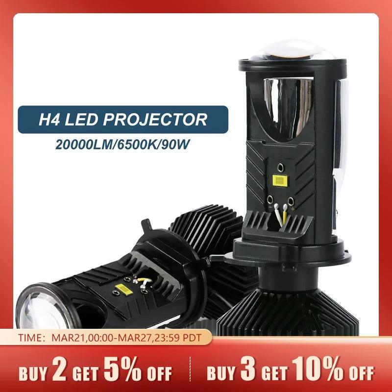 Y6D H4 LED Projector Headlight: Efficient Hi Lo Beam Lighting Solution  ourlum.com   