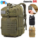 Large Capacity Waterproof Tactical Backpack for Men, 3P Softback, Outdoor Bug Rucksack, Hiking, Camping, Hunting Bags, 50L  ourlum.com   