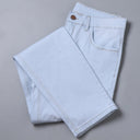 Brand Top Classic Style Men Light Blue Denim Trousers