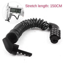 Portable 4-Digit Combination Steel Cable Lock for Bicycle Security